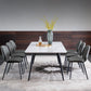 Metal Industrial Rectangle Dining Table Sintered Stone Table with 4 Black Legs Clearhalo ' dining_table' 'Dining Tables & Seating' 'Dining Tables' 'furn' 'furn_dining_table' 'Furniture' 'furniture_dining_table' 'Kitchen & Dining Furniture' 'kitchen&dining_furn' 'kitchen' 'kitchen_dining_table' 4196632