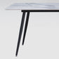 Metal Industrial Rectangle Dining Table Sintered Stone Table with 4 Black Legs Clearhalo ' dining_table' 'Dining Tables & Seating' 'Dining Tables' 'furn' 'furn_dining_table' 'Furniture' 'furniture_dining_table' 'Kitchen & Dining Furniture' 'kitchen&dining_furn' 'kitchen' 'kitchen_dining_table' 4196638