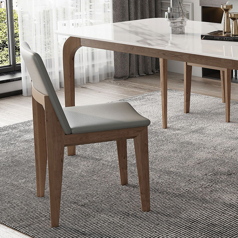 Rectangle Industrial Dining Table White Tone Fixed Table with Sintered Stone Clearhalo ' dining_table' 'Dining Tables & Seating' 'Dining Tables' 'furn' 'furn_dining_table' 'Furniture' 'furniture_dining_table' 'Kitchen & Dining Furniture' 'kitchen&dining_furn' 'kitchen' 'kitchen_dining_table' 4196652