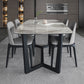 Rectangle Trestle Base Industrial Table Grey Tone Fixed Table with Sintered Stone Clearhalo ' dining_table' 'Dining Tables & Seating' 'Dining Tables' 'furn' 'furn_dining_table' 'Furniture' 'furniture_dining_table' 'Kitchen & Dining Furniture' 'kitchen&dining_furn' 'kitchen' 'kitchen_dining_table' 4196672