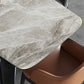 Rectangle Trestle Base Industrial Table Grey Tone Fixed Table with Sintered Stone Clearhalo ' dining_table' 'Dining Tables & Seating' 'Dining Tables' 'furn' 'furn_dining_table' 'Furniture' 'furniture_dining_table' 'Kitchen & Dining Furniture' 'kitchen&dining_furn' 'kitchen' 'kitchen_dining_table' 4196676