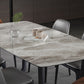Rectangle Trestle Base Industrial Table Grey Tone Fixed Table with Sintered Stone Clearhalo ' dining_table' 'Dining Tables & Seating' 'Dining Tables' 'furn' 'furn_dining_table' 'Furniture' 'furniture_dining_table' 'Kitchen & Dining Furniture' 'kitchen&dining_furn' 'kitchen' 'kitchen_dining_table' 4196677