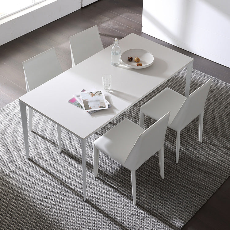 Industrial Sintered Stone Table 4 Legs Base Rectangle Table for Home Clearhalo ' dining_table' 'Dining Tables & Seating' 'Dining Tables' 'Furniture' 'furniture_dining_table' 'Kitchen & Dining Furniture' 'kitchen&dining_furn' 'kitchen' 'kitchen_dining_table' 4196687