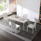 Industrial Sintered Stone Table 4 Legs Base Rectangle Table for Home Clearhalo ' dining_table' 'Dining Tables & Seating' 'Dining Tables' 'Furniture' 'furniture_dining_table' 'Kitchen & Dining Furniture' 'kitchen&dining_furn' 'kitchen' 'kitchen_dining_table' 4196689