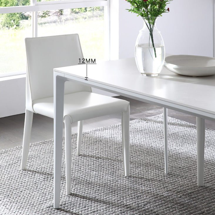 Industrial Sintered Stone Table 4 Legs Base Rectangle Table for Home Clearhalo ' dining_table' 'Dining Tables & Seating' 'Dining Tables' 'Furniture' 'furniture_dining_table' 'Kitchen & Dining Furniture' 'kitchen&dining_furn' 'kitchen' 'kitchen_dining_table' 4196692