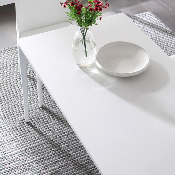 Industrial Sintered Stone Table 4 Legs Base Rectangle Table for Home Clearhalo ' dining_table' 'Dining Tables & Seating' 'Dining Tables' 'Furniture' 'furniture_dining_table' 'Kitchen & Dining Furniture' 'kitchen&dining_furn' 'kitchen' 'kitchen_dining_table' 4196694
