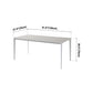 Industrial Sintered Stone Table 4 Legs Base Rectangle Table for Home Clearhalo ' dining_table' 'Dining Tables & Seating' 'Dining Tables' 'Furniture' 'furniture_dining_table' 'Kitchen & Dining Furniture' 'kitchen&dining_furn' 'kitchen' 'kitchen_dining_table' 4196697