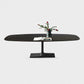 Industrial Sintered Stone Black Table Rectangle Standard Dining Table for Kitchen Clearhalo ' dining_table' 'Dining Tables & Seating' 'Dining Tables' 'furn' 'furn_dining_table' 'Furniture' 'furniture_dining_table' 'Kitchen & Dining Furniture' 'kitchen&dining_furn' 'kitchen' 'kitchen_dining_table' 4196702