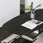 Industrial Sintered Stone Black Table Rectangle Standard Dining Table for Kitchen Clearhalo ' dining_table' 'Dining Tables & Seating' 'Dining Tables' 'furn' 'furn_dining_table' 'Furniture' 'furniture_dining_table' 'Kitchen & Dining Furniture' 'kitchen&dining_furn' 'kitchen' 'kitchen_dining_table' 4196703