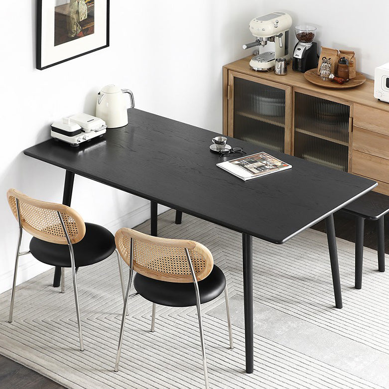 Rectangle Contemporary Dining Room Table Ash Solid Wood Table with 4 Legs Clearhalo ' dining_table' 'Dining Tables & Seating' 'Dining Tables' 'furn' 'furn_dining_table' 'Furniture' 'furniture_dining_table' 'Kitchen & Dining Furniture' 'kitchen&dining_furn' 'kitchen' 'kitchen_dining_table' 4196727