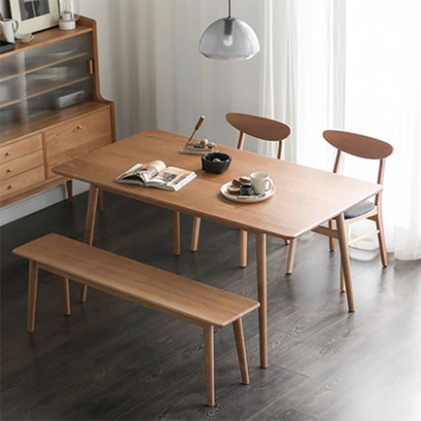 Rectangle Contemporary Dining Room Table Ash Solid Wood Table with 4 Legs Natural Without Chairs Clearhalo ' dining_table' 'Dining Tables & Seating' 'Dining Tables' 'furn' 'furn_dining_table' 'Furniture' 'furniture_dining_table' 'Kitchen & Dining Furniture' 'kitchen&dining_furn' 'kitchen' 'kitchen_dining_table' 4196730