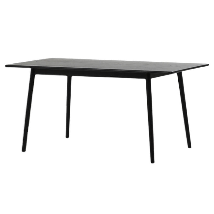 Rectangle Contemporary Dining Room Table Ash Solid Wood Table with 4 Legs Black Without Chairs Clearhalo ' dining_table' 'Dining Tables & Seating' 'Dining Tables' 'furn' 'furn_dining_table' 'Furniture' 'furniture_dining_table' 'Kitchen & Dining Furniture' 'kitchen&dining_furn' 'kitchen' 'kitchen_dining_table' 4196731