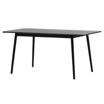 Rectangle Contemporary Dining Room Table Ash Solid Wood Table with 4 Legs Black Without Chairs Clearhalo ' dining_table' 'Dining Tables & Seating' 'Dining Tables' 'furn' 'furn_dining_table' 'Furniture' 'furniture_dining_table' 'Kitchen & Dining Furniture' 'kitchen&dining_furn' 'kitchen' 'kitchen_dining_table' 4196731