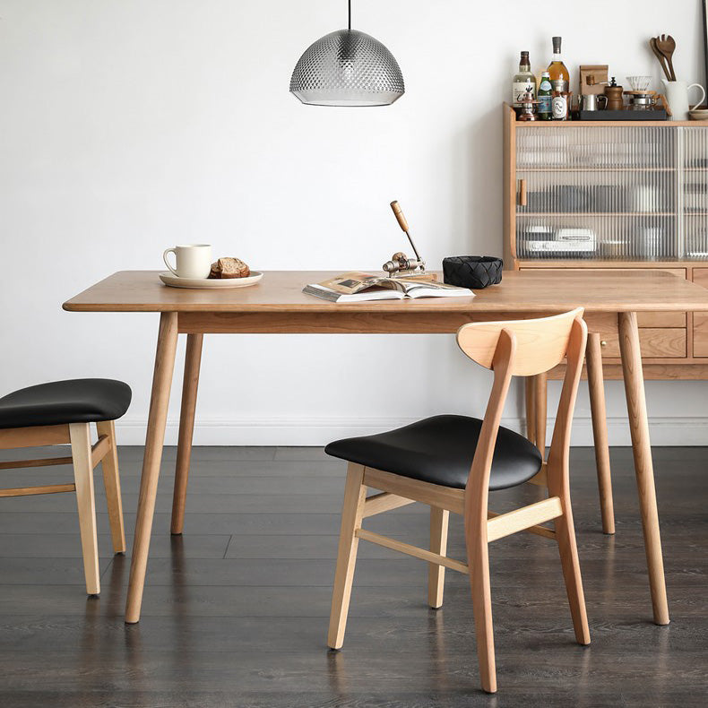 Rectangle Contemporary Dining Room Table Ash Solid Wood Table with 4 Legs Clearhalo ' dining_table' 'Dining Tables & Seating' 'Dining Tables' 'furn' 'furn_dining_table' 'Furniture' 'furniture_dining_table' 'Kitchen & Dining Furniture' 'kitchen&dining_furn' 'kitchen' 'kitchen_dining_table' 4196736