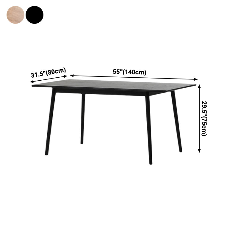 Rectangle Contemporary Dining Room Table Ash Solid Wood Table with 4 Legs Clearhalo ' dining_table' 'Dining Tables & Seating' 'Dining Tables' 'furn' 'furn_dining_table' 'Furniture' 'furniture_dining_table' 'Kitchen & Dining Furniture' 'kitchen&dining_furn' 'kitchen' 'kitchen_dining_table' 4196737