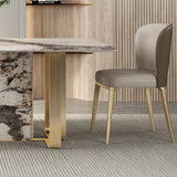 Luxury Style Sintered Stone Dining Table Double Pedestal Base Rectangle Table Clearhalo ' dining_table' 'Dining Tables & Seating' 'Dining Tables' 'furn' 'furn_dining_table' 'Furniture' 'furniture_dining_table' 'Kitchen & Dining Furniture' 'kitchen&dining_furn' 'kitchen' 'kitchen_dining_table' 4196746