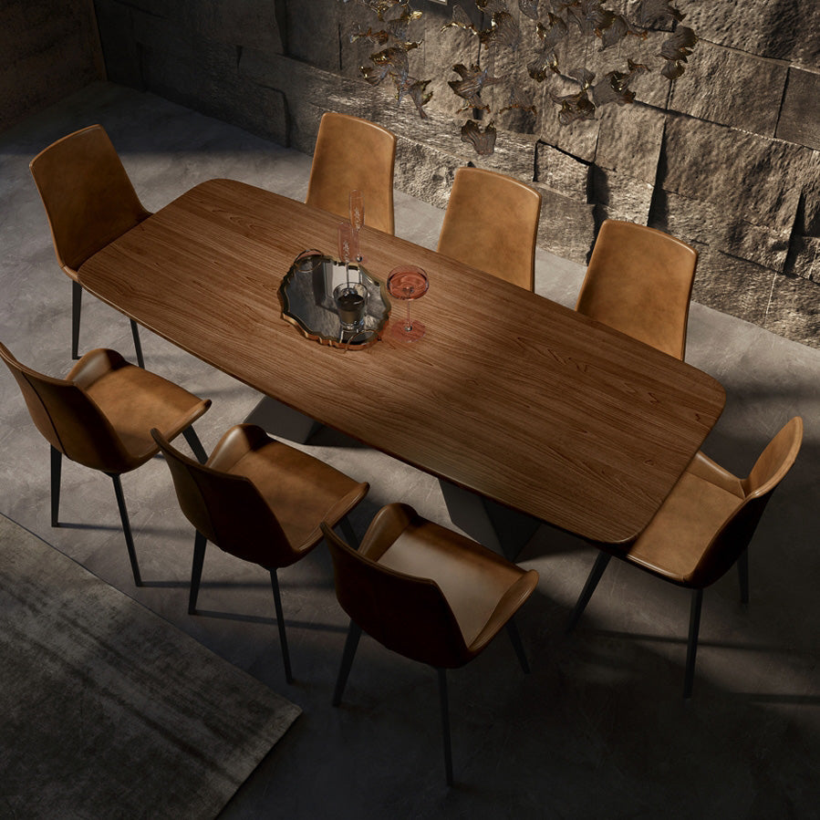Rectangle Dining Table Industrial Style Double Pedestal Base Table for Dining Room Clearhalo ' dining_table' 'Dining Tables & Seating' 'Dining Tables' 'furn' 'furn_dining_table' 'Furniture' 'furniture_dining_table' 'Kitchen & Dining Furniture' 'kitchen&dining_furn' 'kitchen' 'kitchen_dining_table' 4196765
