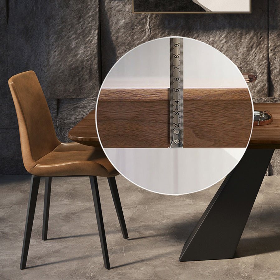 Rectangle Dining Table Industrial Style Double Pedestal Base Table for Dining Room Clearhalo ' dining_table' 'Dining Tables & Seating' 'Dining Tables' 'furn' 'furn_dining_table' 'Furniture' 'furniture_dining_table' 'Kitchen & Dining Furniture' 'kitchen&dining_furn' 'kitchen' 'kitchen_dining_table' 4196770