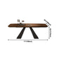 Rectangle Dining Table Industrial Style Double Pedestal Base Table for Dining Room Clearhalo ' dining_table' 'Dining Tables & Seating' 'Dining Tables' 'furn' 'furn_dining_table' 'Furniture' 'furniture_dining_table' 'Kitchen & Dining Furniture' 'kitchen&dining_furn' 'kitchen' 'kitchen_dining_table' 4196773