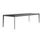 Rectangle Contemporary Dining Room Table Sintered Stone Table with 4 Black Legs Black Clearhalo ' dining_table' 'Dining Tables & Seating' 'Dining Tables' 'Furniture' 'furniture_dining_table' 'Kitchen & Dining Furniture' 'kitchen&dining_furn' 'kitchen' 'kitchen_dining_table' 4196790