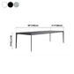 Rectangle Contemporary Dining Room Table Sintered Stone Table with 4 Black Legs Clearhalo ' dining_table' 'Dining Tables & Seating' 'Dining Tables' 'Furniture' 'furniture_dining_table' 'Kitchen & Dining Furniture' 'kitchen&dining_furn' 'kitchen' 'kitchen_dining_table' 4196800