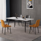 Sintered Stone Dining Table Industrial Style 4 Legs Base Rectangle Table for Dining Room Clearhalo ' dining_table' 'Dining Tables & Seating' 'Dining Tables' 'furn' 'furn_dining_table' 'Furniture' 'furniture_dining_table' 'Kitchen & Dining Furniture' 'kitchen&dining_furn' 'kitchen' 'kitchen_dining_table' 4196817
