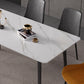 Sintered Stone Dining Table Industrial Style 4 Legs Base Rectangle Table for Dining Room Clearhalo ' dining_table' 'Dining Tables & Seating' 'Dining Tables' 'furn' 'furn_dining_table' 'Furniture' 'furniture_dining_table' 'Kitchen & Dining Furniture' 'kitchen&dining_furn' 'kitchen' 'kitchen_dining_table' 4196823