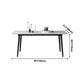 Sintered Stone Dining Table Industrial Style 4 Legs Base Rectangle Table for Dining Room Clearhalo ' dining_table' 'Dining Tables & Seating' 'Dining Tables' 'furn' 'furn_dining_table' 'Furniture' 'furniture_dining_table' 'Kitchen & Dining Furniture' 'kitchen&dining_furn' 'kitchen' 'kitchen_dining_table' 4196829