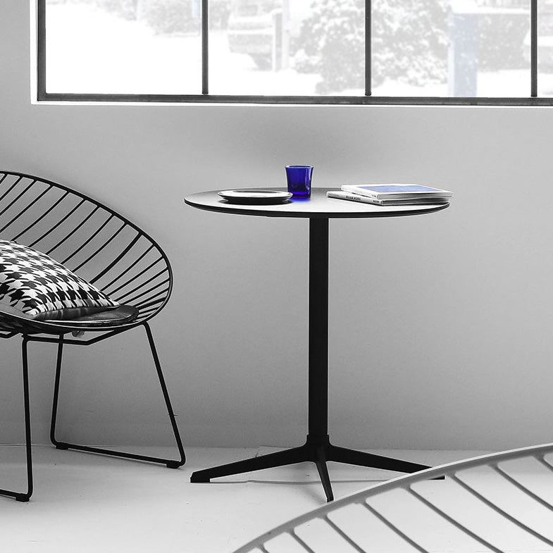 Industrial Wood Dining Table Pedestal Dining Table with Metal Base for Home Use Clearhalo ' dining_table' 'Dining Tables & Seating' 'Dining Tables' 'Furniture' 'furniture_dining_table' 'Kitchen & Dining Furniture' 'kitchen&dining_furn' 'kitchen' 'kitchen_dining_table' 4196849