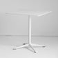 Industrial Wood Dining Table Pedestal Dining Table with Metal Base for Home Use Square White Clearhalo ' dining_table' 'Dining Tables & Seating' 'Dining Tables' 'Furniture' 'furniture_dining_table' 'Kitchen & Dining Furniture' 'kitchen&dining_furn' 'kitchen' 'kitchen_dining_table' 4196855