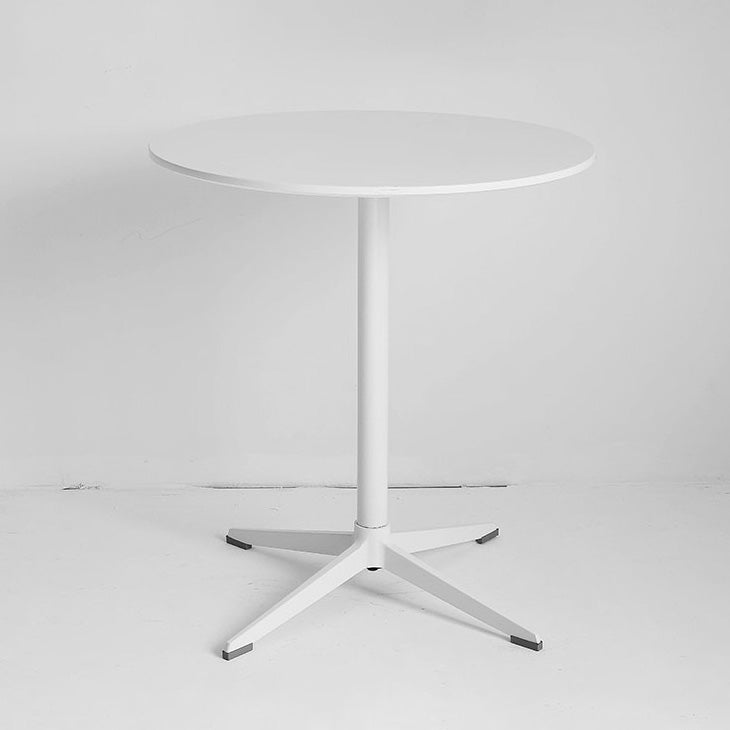 Industrial Wood Dining Table Pedestal Dining Table with Metal Base for Home Use Round White Clearhalo ' dining_table' 'Dining Tables & Seating' 'Dining Tables' 'Furniture' 'furniture_dining_table' 'Kitchen & Dining Furniture' 'kitchen&dining_furn' 'kitchen' 'kitchen_dining_table' 4196856