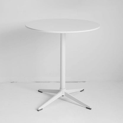 Industrial Wood Dining Table Pedestal Dining Table with Metal Base for Home Use Round White Clearhalo ' dining_table' 'Dining Tables & Seating' 'Dining Tables' 'Furniture' 'furniture_dining_table' 'Kitchen & Dining Furniture' 'kitchen&dining_furn' 'kitchen' 'kitchen_dining_table' 4196856
