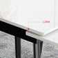 Modern Rectangle Dining Table Sintered Stone 4 Legs Table with Black Frame Clearhalo ' dining_table' 'Dining Tables & Seating' 'Dining Tables' 'furn' 'furn_dining_table' 'Furniture' 'furniture_dining_table' 'Kitchen & Dining Furniture' 'kitchen&dining_furn' 'kitchen' 'kitchen_dining_table' 4196905