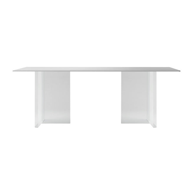 Modern White Dining Table Rectangle Sintered Stone Dining Table with Acrylic Base for Kitchen Without Chairs Clearhalo ' dining_table' 'Dining Tables & Seating' 'Dining Tables' 'furn' 'furn_dining_table' 'Furniture' 'furniture_dining_table' 'Kitchen & Dining Furniture' 'kitchen&dining_furn' 'kitchen' 'kitchen_dining_table' 4196916