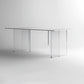 Modern White Dining Table Rectangle Sintered Stone Dining Table with Acrylic Base for Kitchen Clearhalo ' dining_table' 'Dining Tables & Seating' 'Dining Tables' 'furn' 'furn_dining_table' 'Furniture' 'furniture_dining_table' 'Kitchen & Dining Furniture' 'kitchen&dining_furn' 'kitchen' 'kitchen_dining_table' 4196920