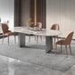 Metal Traditional Luxury Oval Table Sintered Stone Table for Dining Room and Kitchen Clearhalo ' dining_table' 'Dining Tables & Seating' 'Dining Tables' 'furn' 'furn_dining_table' 'Furniture' 'furniture_dining_table' 'Kitchen & Dining Furniture' 'kitchen&dining_furn' 'kitchen' 'kitchen_dining_table' 4196927