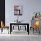 Rectangle Table Midcentury Style Dinner Room Furniture with Wooden Base Clearhalo ' dining_table' 'Dining Tables & Seating' 'Dining Tables' 'furn' 'furn_dining_table' 'Furniture' 'furniture_dining_table' 'Kitchen & Dining Furniture' 'kitchen&dining_furn' 'kitchen' 'kitchen_dining_table' 4196978