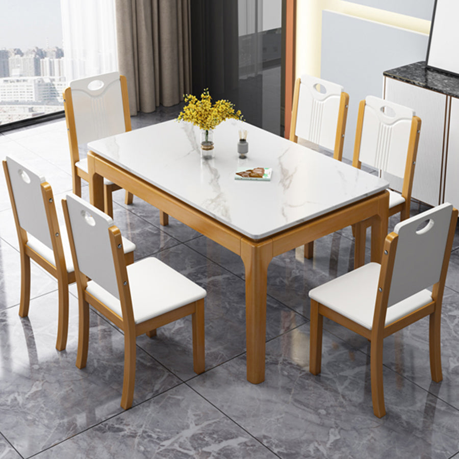 Stone Dining Room Collection Midcentury Style Rectangle 4 Legs Dining Table for Home Natural Without Chairs Clearhalo ' dining_table' 'Dining Tables & Seating' 'Dining Tables' 'furn' 'furn_dining_table' 'Furniture' 'furniture_dining_table' 'Kitchen & Dining Furniture' 'kitchen&dining_furn' 'kitchen' 'kitchen_dining_table' 4196990