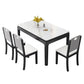 Stone Dining Room Collection Midcentury Style Rectangle 4 Legs Dining Table for Home Black Without Chairs Clearhalo ' dining_table' 'Dining Tables & Seating' 'Dining Tables' 'furn' 'furn_dining_table' 'Furniture' 'furniture_dining_table' 'Kitchen & Dining Furniture' 'kitchen&dining_furn' 'kitchen' 'kitchen_dining_table' 4196992