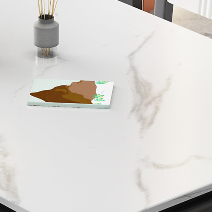 Stone Dining Room Collection Midcentury Style Rectangle 4 Legs Dining Table for Home Clearhalo ' dining_table' 'Dining Tables & Seating' 'Dining Tables' 'furn' 'furn_dining_table' 'Furniture' 'furniture_dining_table' 'Kitchen & Dining Furniture' 'kitchen&dining_furn' 'kitchen' 'kitchen_dining_table' 4196993