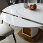 Round Pedestal Dinner Table Traditional Luxury Drop-Leaf Dining Table for Indoor Clearhalo ' dining_table' 'Dining Tables & Seating' 'Dining Tables' 'furn' 'furn_dining_table' 'Furniture' 'furniture_dining_table' 'Kitchen & Dining Furniture' 'kitchen&dining_furn' 'kitchen' 'kitchen_dining_table' 4197070