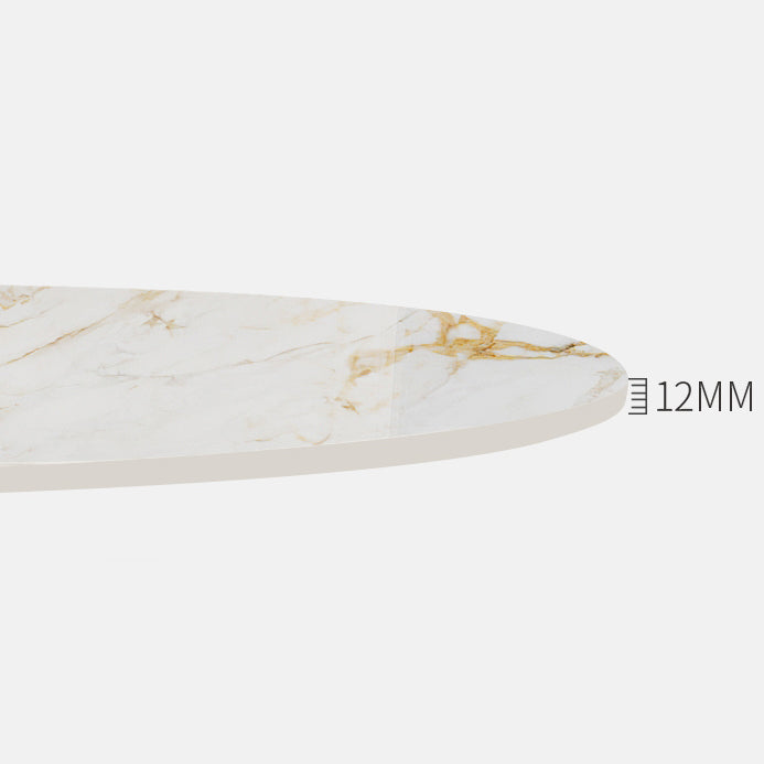 Luxury Sintered Stone Dining Table Single Pedestal Base Rectangle Table for Home Clearhalo ' dining_table' 'Dining Tables & Seating' 'Dining Tables' 'furn' 'furn_dining_table' 'Furniture' 'furniture_dining_table' 'Kitchen & Dining Furniture' 'kitchen&dining_furn' 'kitchen' 'kitchen_dining_table' 4197087