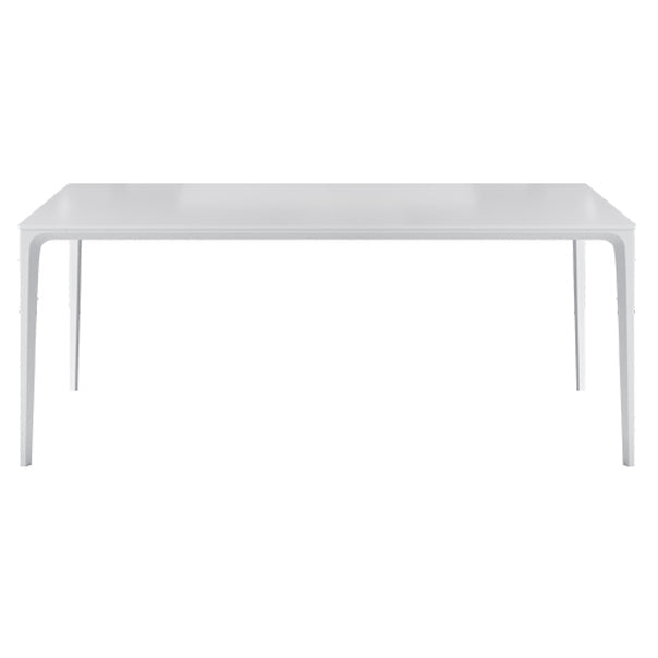 Sintered Stone Dining Table Industrial Style 4 Legs Base Rectangle Table for Home White Without Chairs Clearhalo ' dining_table' 'Dining Tables & Seating' 'Dining Tables' 'furn' 'furn_dining_table' 'Furniture' 'furniture_dining_table' 'Kitchen & Dining Furniture' 'kitchen&dining_furn' 'kitchen' 'kitchen_dining_table' 4197100