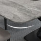 Luxury Style Sintered Stone Table Black Single Pedestal Base Rectangle Table for Home Clearhalo ' dining_table' 'Dining Tables & Seating' 'Dining Tables' 'furn' 'furn_dining_table' 'Furniture' 'furniture_dining_table' 'Kitchen & Dining Furniture' 'kitchen&dining_furn' 'kitchen' 'kitchen_dining_table' 4197125