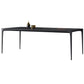 Rectangle Sintered Stone Dining Table Industrial Style 4 Legs Base Table for Home Black Clearhalo ' dining_table' 'Dining Tables & Seating' 'Dining Tables' 'Furniture' 'furniture_dining_table' 'Kitchen & Dining Furniture' 'kitchen&dining_furn' 'kitchen' 'kitchen_dining_table' 4197182