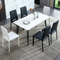 Rectangle Sintered Stone Dining Table Industrial Style 4 Legs Table for Home White Gold Without Chairs Clearhalo ' dining_table' 'Dining Tables & Seating' 'Dining Tables' 'furn' 'furn_dining_table' 'Furniture' 'furniture_dining_table' 'Kitchen & Dining Furniture' 'kitchen&dining_furn' 'kitchen' 'kitchen_dining_table' 4197190