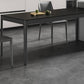 Modern Black Dining Table Rectangle Sintered Stone Table with 4 Legs for Kitchen Clearhalo ' dining_table' 'Dining Tables & Seating' 'Dining Tables' 'Furniture' 'furniture_dining_table' 'Kitchen & Dining Furniture' 'kitchen&dining_furn' 'kitchen' 'kitchen_dining_table' 4197215