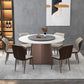Round Pedestal Base Furniture Luxury Style Stone Dining Room Collection Without Turntable Clearhalo ' dining_table' 'Dining Tables & Seating' 'Dining Tables' 'furn' 'furn_dining_table' 'Furniture' 'furniture_dining_table' 'Kitchen & Dining Furniture' 'kitchen&dining_furn' 'kitchen' 'kitchen_dining_table' 4197225