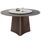 Round Pedestal Base Furniture Luxury Style Stone Dining Room Collection Without Turntable Gray Without Chairs Clearhalo ' dining_table' 'Dining Tables & Seating' 'Dining Tables' 'furn' 'furn_dining_table' 'Furniture' 'furniture_dining_table' 'Kitchen & Dining Furniture' 'kitchen&dining_furn' 'kitchen' 'kitchen_dining_table' 4197226