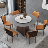 Round Pedestal Base Furniture Luxury Style Stone Dining Room Collection Without Turntable Clearhalo ' dining_table' 'Dining Tables & Seating' 'Dining Tables' 'furn' 'furn_dining_table' 'Furniture' 'furniture_dining_table' 'Kitchen & Dining Furniture' 'kitchen&dining_furn' 'kitchen' 'kitchen_dining_table' 4197232